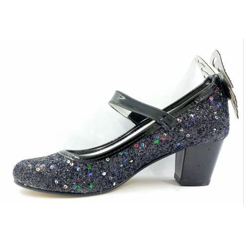 Mini Women Siyah Kız Çocuk Topuklu Abiye Ayakkabı