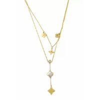 Vc Yonca Kolye - Altın