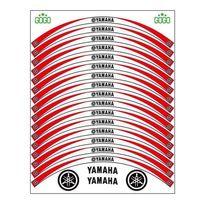 YAMAHA Yamaha Kırmızı Beyaz Uyumlu Reflektörlü 1 Set Jant Şeridi