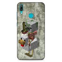 Lopard Huawei Y7 Prime 2019 Uyumlu Kılıf PiXel (43) Thin Fit Kılıf Tavuk MC