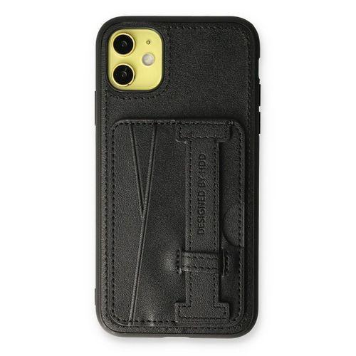 Newface iPhone 12 Kılıf HD Deri Kartvizitli Kapak - Siyah