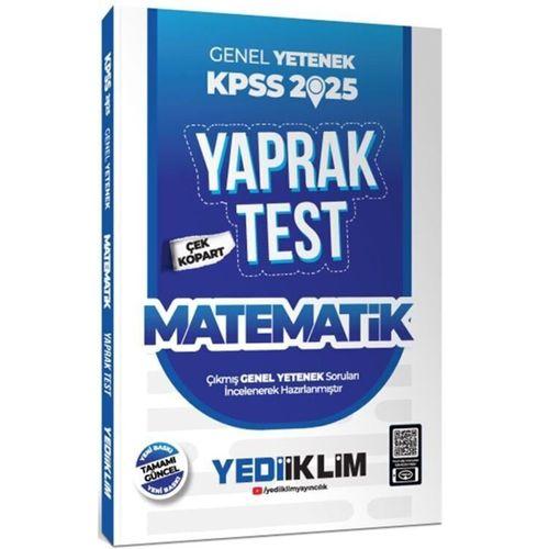 2025 KPSS Matematik Genel Yetenek Çek Kopart Yaprak Test Yediiklim Yayınları