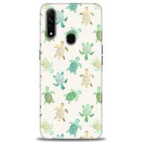 Oppo A31 Kılıf HD Baskılı Kılıf - Minik Kaplumbağalar + Tam Ekran Koruyucu
