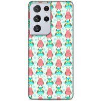 Lopard Samsung Galaxy S21 Ultra Uyumlu Kılıf Baykuşlar (50) Shockproof Kılıf