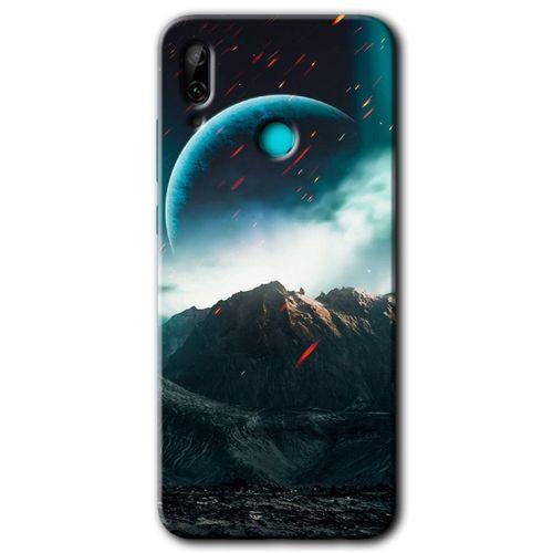 MRCİLETİSİM Huawei P smart 2019 Kılıf Baskılı Kapak - Uzay Gökyüzü +Tam Ekran Koruyucu