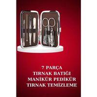 Manikür Pedikür Seti 7 Parça Tırnak Makası Kaş Makası Cımbız Çantalı