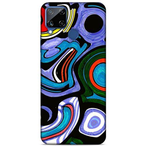 Lopard Oppo Realme C15 Uyumlu Kılıf Soyut Sanat (25) Baskılı Antişok Kapak