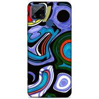 Lopard Oppo Realme C15 Uyumlu Kılıf Soyut Sanat (25) Baskılı Antişok Kapak