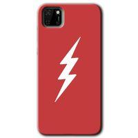 Huawei Y5P Kılıf HD Desen Baskılı Arka Kapak - Flash Logo