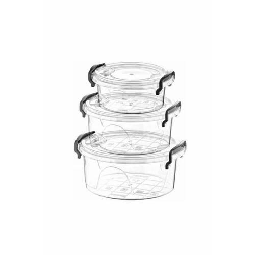 Bonny Box 3'lü Yuvarlak Saklama Kabı Royaleks-82112