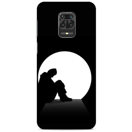 Xiaomi Redmi Note 9 Pro Kılıf Depresyon (46) Core Armor Kılıf Gri Cam Göbeği