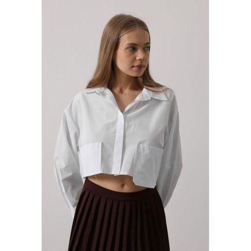 Kısa Boy Çift Cep Gömlek - Beyaz