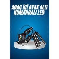 Araç Içi Aydınlatma Kumandalı 12 Led Ayak Altı Led Ambiyans Işığı Sese Duyarlı Kumandalı