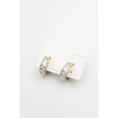 Taşlı Küpe - Altın