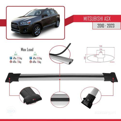 Mitsubishi ASX 2010-2023 Arası ile Uyumlu FLY Model Ara Atkı Tavan Barı GRİ 3 ADET BAR