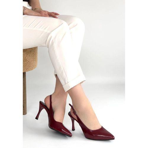 Uster Bordo Rugan Topuklu Ayakkabı