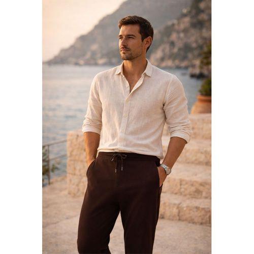 Herbert Nova Pike Kumaş Regular Fit Jogger Erkek Pantolon- Kahve