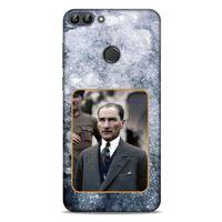 Huawei Psmart Kılıf Atatürk (32) Soft Silikon Kılıf Gri Buzul