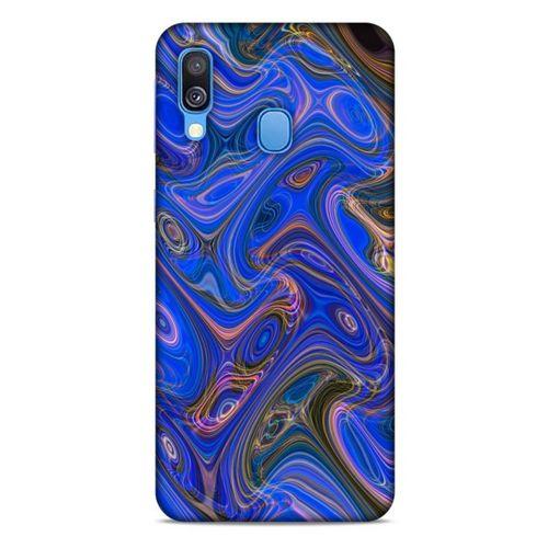 Samsung Galaxy A40 Uyumlu Kılıf Mavi Delisi (5) Koruma Kabı Mermer