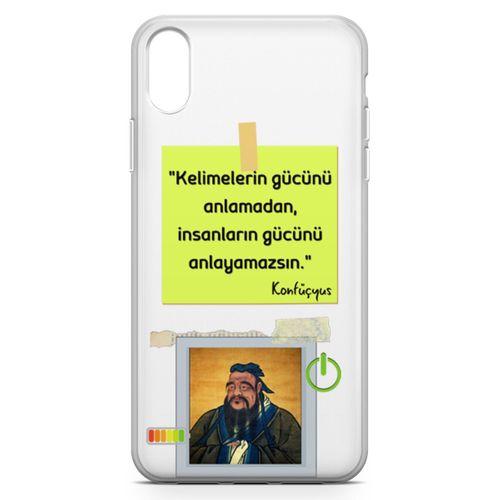 Apple iPhone XR Kılıf Caps Konfucyus Arka Kapak Koruma Desenli Full Koruyucu