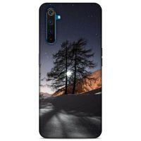 Lopard Oppo Realme 6 Pro Uyumlu Kılıf Gece'S (48) Bumper Kılıf Kış Manzara