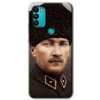 General Mobile GM 21 Plus Kılıf HD Desen Baskılı Arka Kapak + Temperli Cam - Başkomutan Atatürk