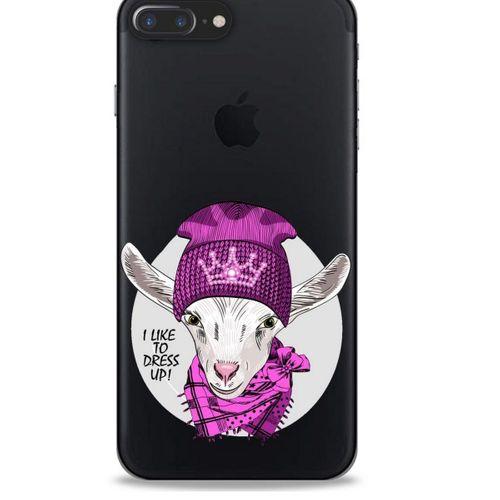 Zoologix (100) Apple Iphone 7 Plus Şeffaf Kılıf Silikon Desenli