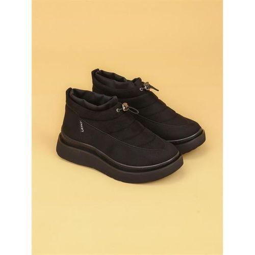LUXOR Kadın Dolgulu Kışlık Siyah Sneaker Bot