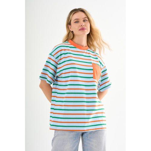 ALEXANDERGARDI Cep Detaylı Çizgili T-shirt