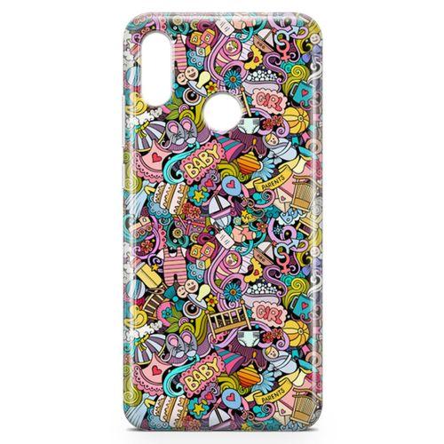 Huawei Y9 2019 Kılıf Kız Bebek Giyim Doodle Arka Kapak Koruma Desenli Full Koruyucu