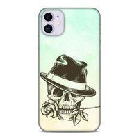 Lopard Apple Iphone 11 Uyumlu Kılıf Tattoo's (23) Ultra Koruma Kılıfı Çiçekli İskelet