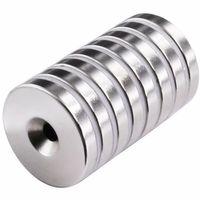 2 Adet 25x10/5x5,5 Mm Neodyum Mıknatıs Havşa Delikli Magnet Vida Atılabilir N35 Nikel Paslanmaz