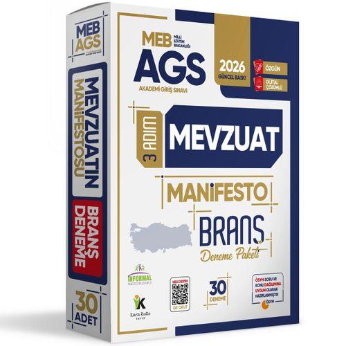 2026 MEB AGS 3 Adım MEVZUAT Manifesto Branş Deneme Paketi 30lu Fasikül Seti Özgün Dijital Çözümlü
