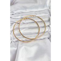 316L Çelik Gold Renk 75 mm Halka Küpe
