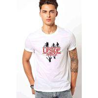 Stranger Things The Upside Down Baskılı Beyaz Erkek Tshirt