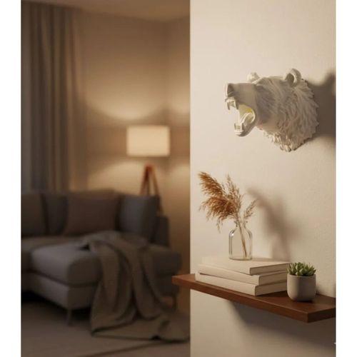 Krem Ayı Figürü Duvar Süsü Asılabilir Hediyelik Dekoratif 25x19 Cm