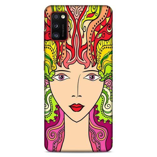 Lopard Samsung Galaxy A41 Uyumlu Kılıf Sürreal Yüzler ♀ (42) Rugged Armor Kılıf Desenli