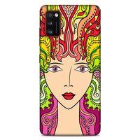 Lopard Samsung Galaxy A41 Uyumlu Kılıf Sürreal Yüzler ♀ (42) Rugged Armor Kılıf Desenli