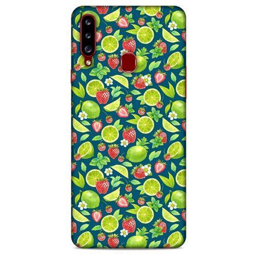 Frutix Çilek Lime 01 Samsung Galaxy A20s Kılıf Desenli Silikon