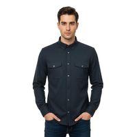 Erkek Kışlık Slim Fitt Uzun Kol Çift Cep Kapak Gömlek 2414 BGL-ST04797