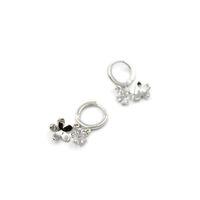 Zirkon Taşlı Çiçek Küpe - Gümüş