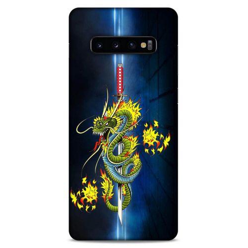 Lopard Samsung Galaxy S10 Plus Uyumlu Kılıf Tattoo's (2) Kabı Ejderha Dövmesi