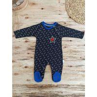 0-3 3-6 6-9 Ay Star Baby Baskılı Çıt Çıt Kapama Erkek Bebek Tulum Siyah