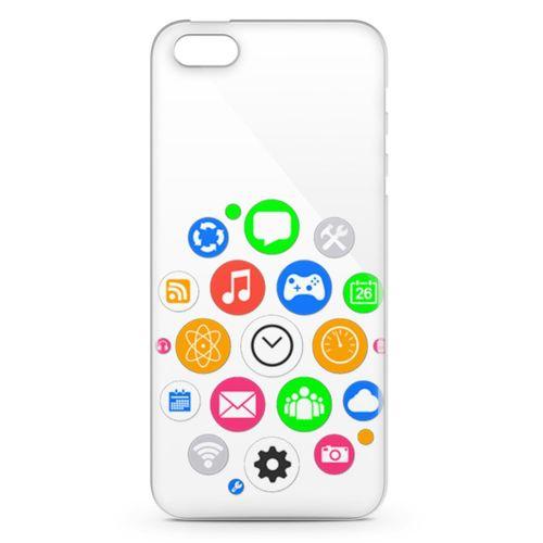 Apple iPhone 5s Kılıf Akıllı Saat Arka Kapak Koruma Desenli Full Koruyucu