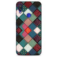 Xiaomi Redmi Note 7 Pro Kılıf Patchwork (18) Telefon Kılıfları Pembe Yeşil