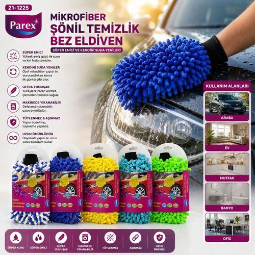 Mikrofiber Şönil Temizlik Bezi ve Oto Yıkama Eldiveni