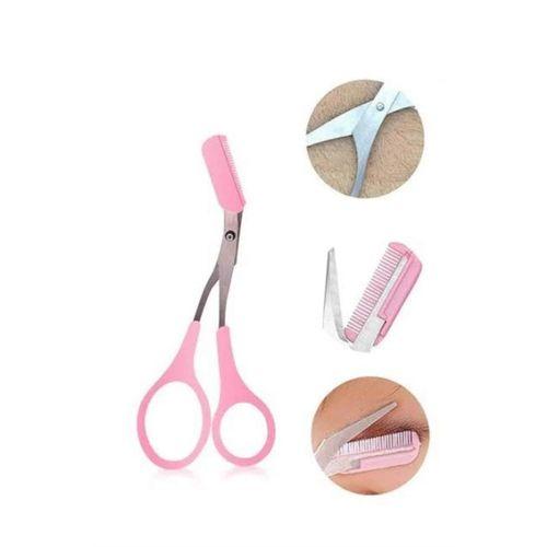 Taraklı Kaş Bıyık Makası Ve Kaş Ustura Seti Kaş Bıyık Tüy Alma Epilasyon Aleti 2'li Set