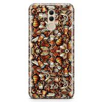 Huawei Mate 20 Lite Kılıf Karamel Doodle Arka Kapak Koruma Desenli Full Koruyucu