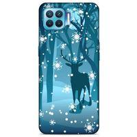 Oppo Reno 4 Lite Kılıf Snowix (28) Arka Kapak Mavi Koyu