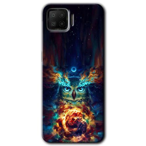 Oppo A73 Kılıf Baskılı Kapak - Ballı Baykuş + 5D Tam Kaplayan Cam